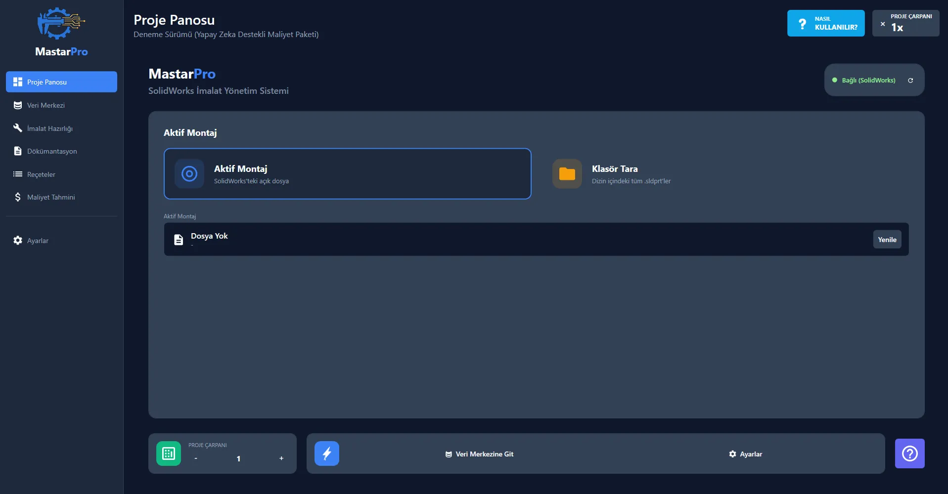 MastarPro Arayüz Önizleme
